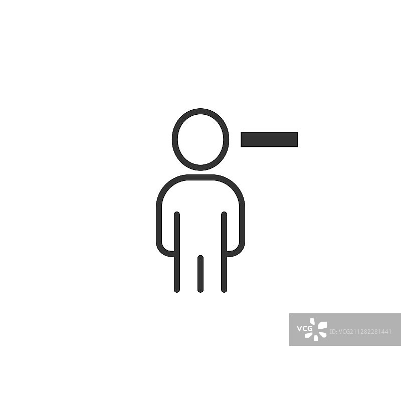 扁平风格的减号图标员工图片素材