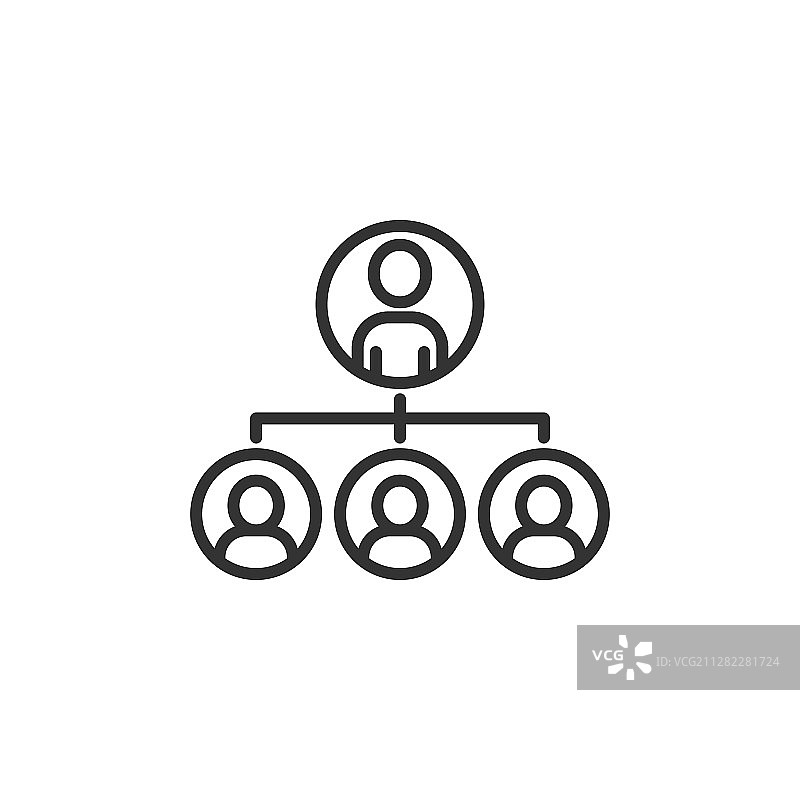 企业组织结构图与商务人士图片素材