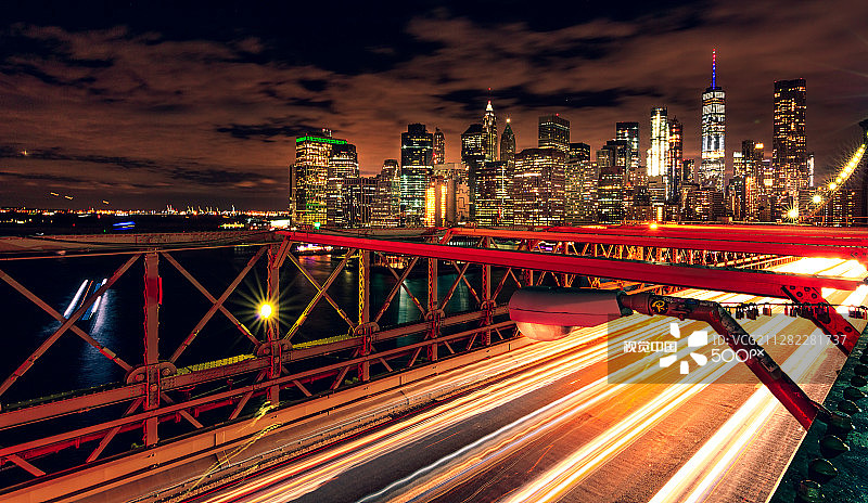 布鲁克林大桥景观图片素材