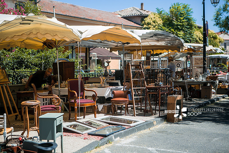 普罗旺斯街头集市图片素材