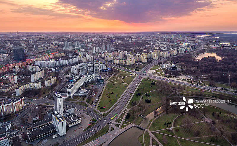 明斯克日落图片素材