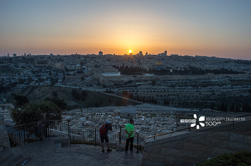 耶路撒冷日落景色图片素材
