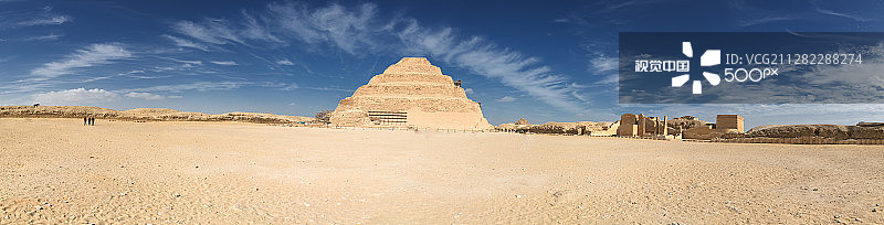 阶梯金字塔全景照片图片素材