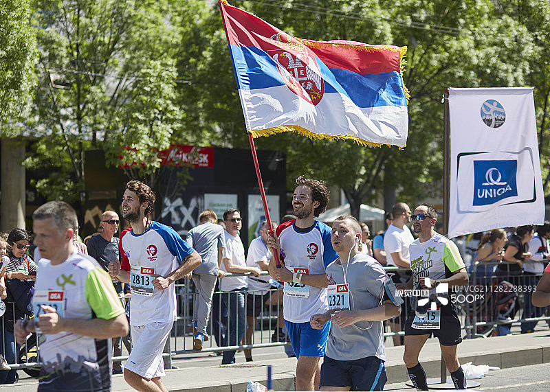 2018年贝尔格莱德马拉松赛图片素材