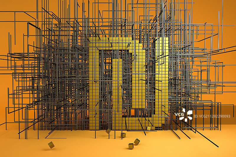 建设中的以色列货币符号，三维图形图片素材