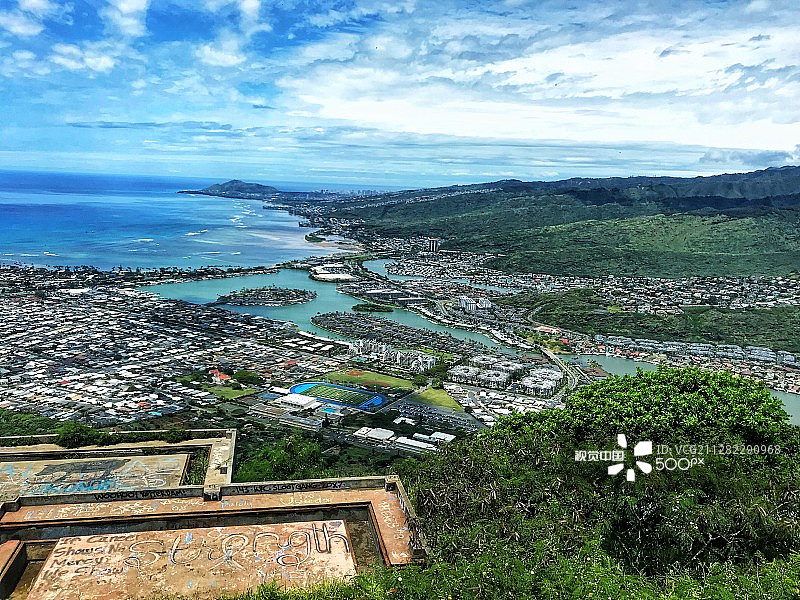 从可可山看到的景色图片素材