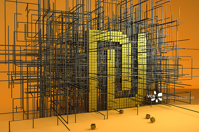 建设中的以色列货币符号，三维图形图片素材