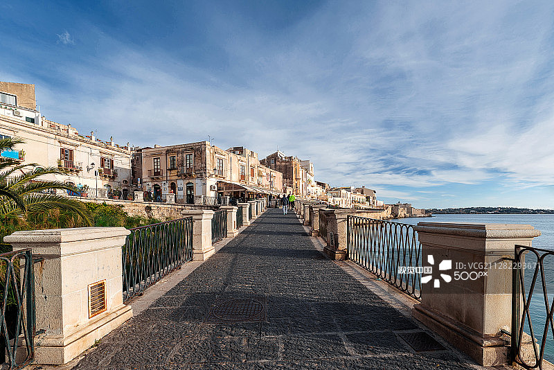 锡拉丘兹西西里的阿雷图萨喷泉图片素材