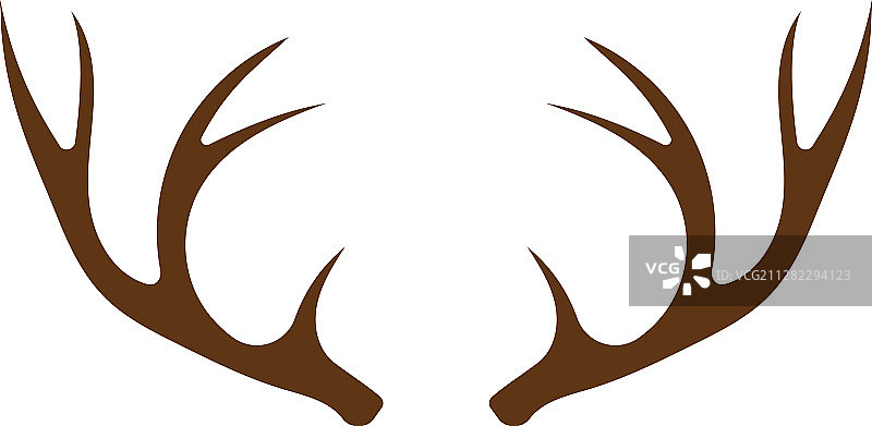 鹿角标志插画图片素材