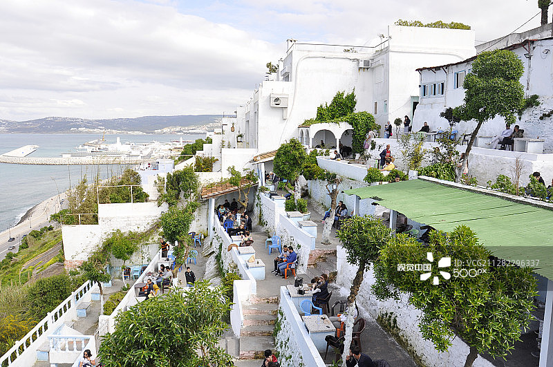 摩洛哥得土安的咖啡馆图片素材