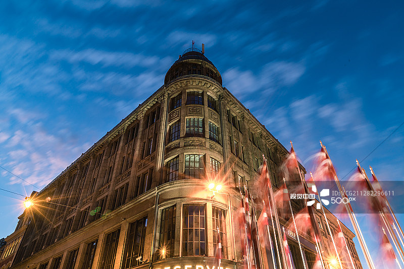 里加夜景图片素材