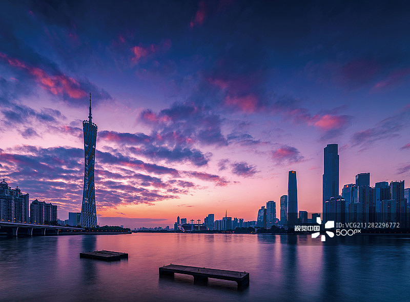 日落时的长河图片素材
