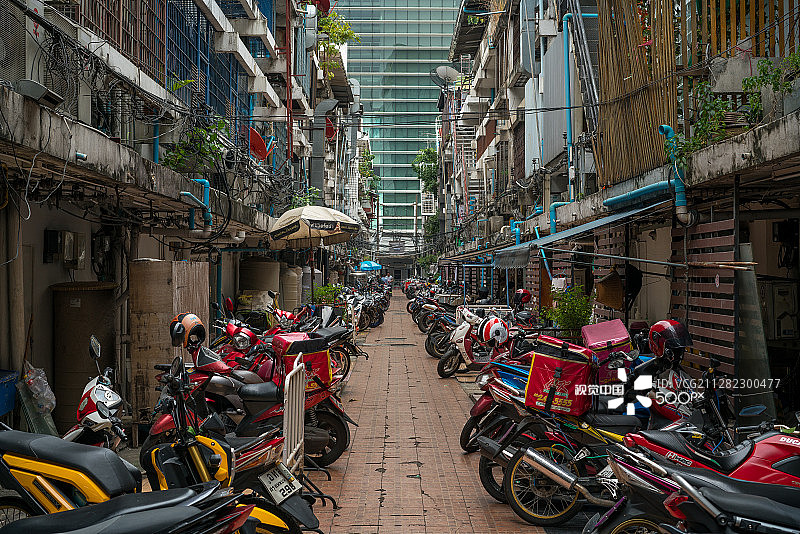 自行车街图片素材