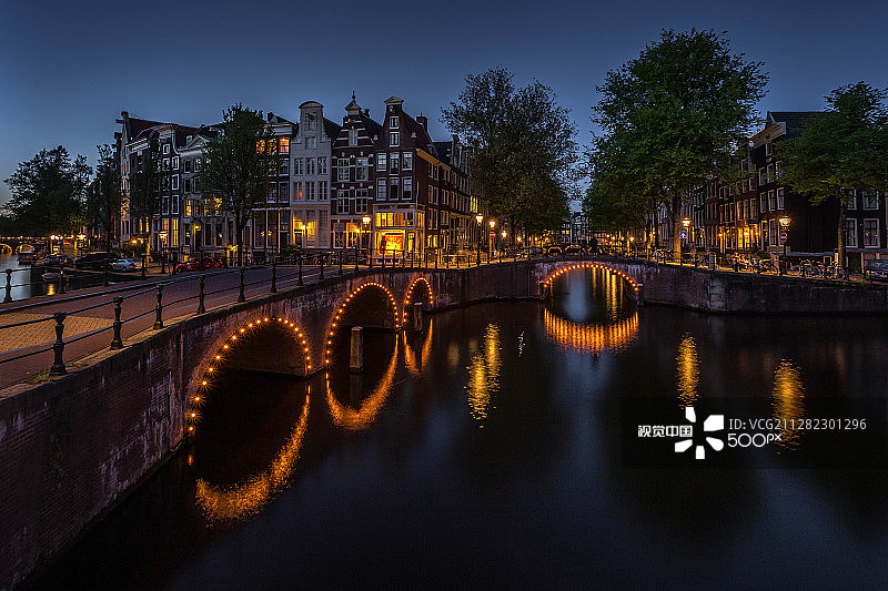 阿姆斯特丹夜景图片素材