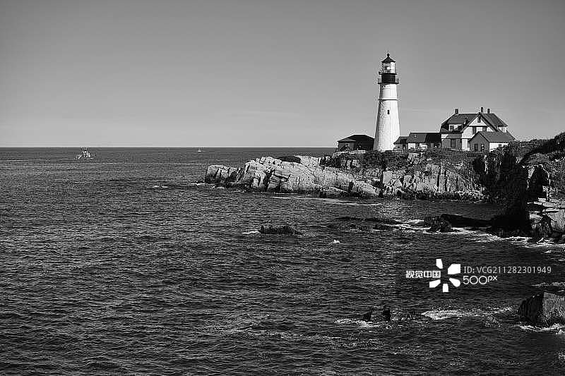 缅因州波特兰海角灯塔图片素材