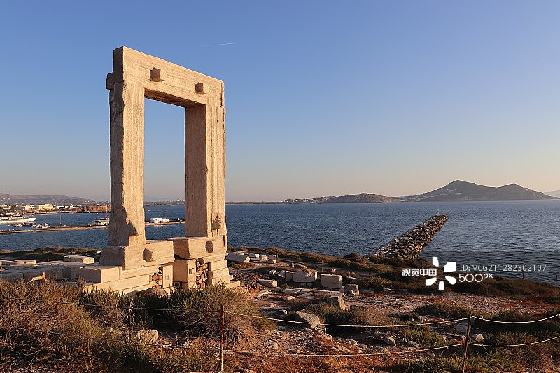 纳克索斯阿波罗神庙的波塔拉图片素材
