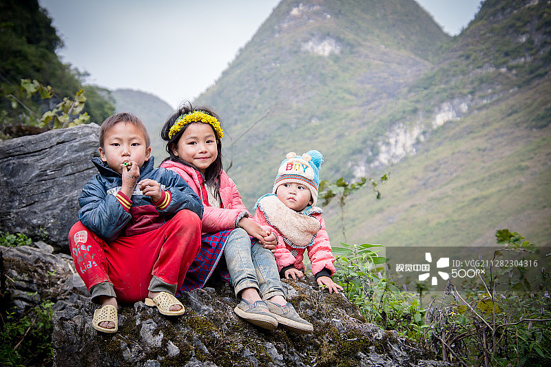 越南河江省的儿童图片素材