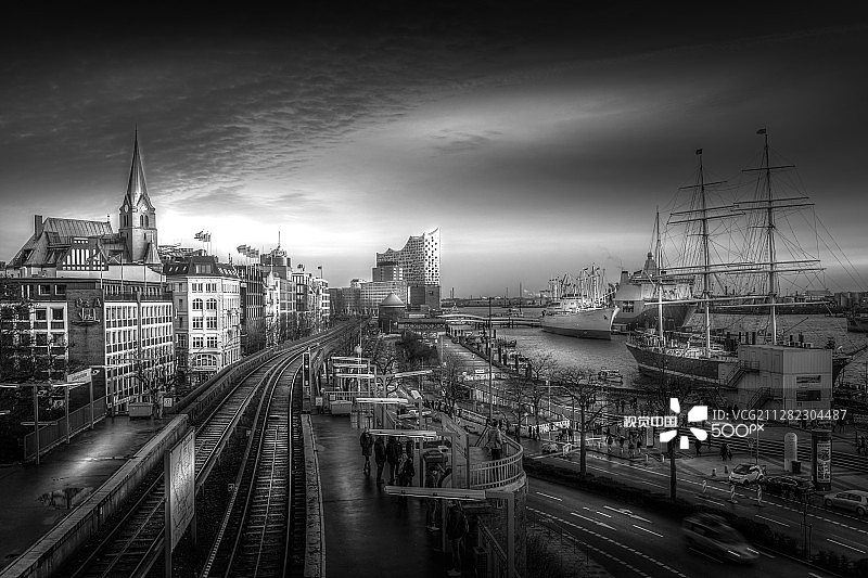 汉堡港口景观图片素材