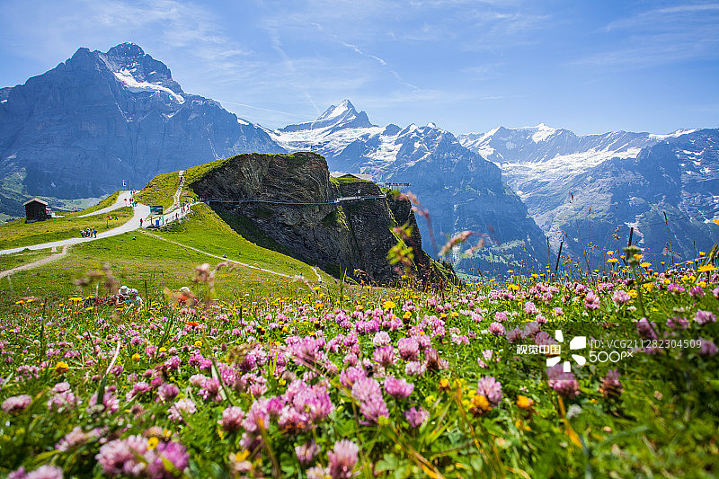 瑞士格林德瓦菲尔斯特图片素材