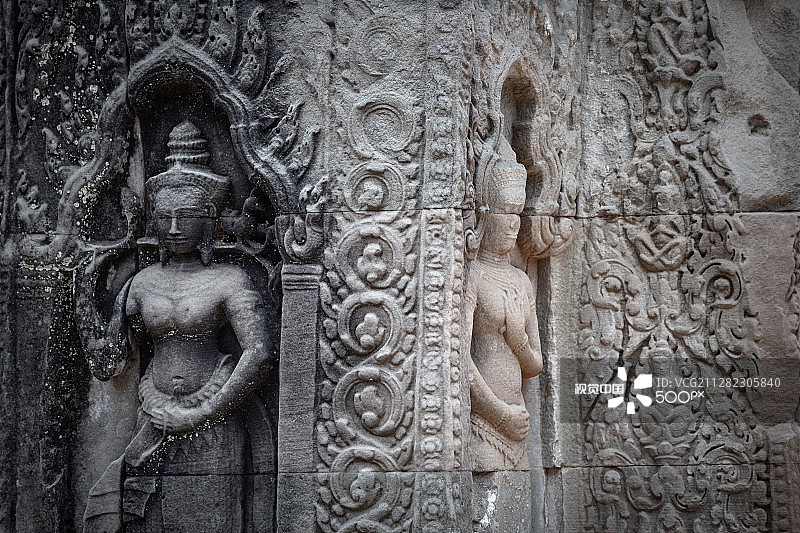 柬埔寨圣剑寺细节图片素材