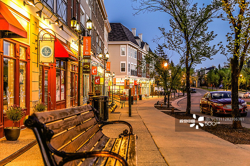 卡尔加里马达路的夜晚图片素材