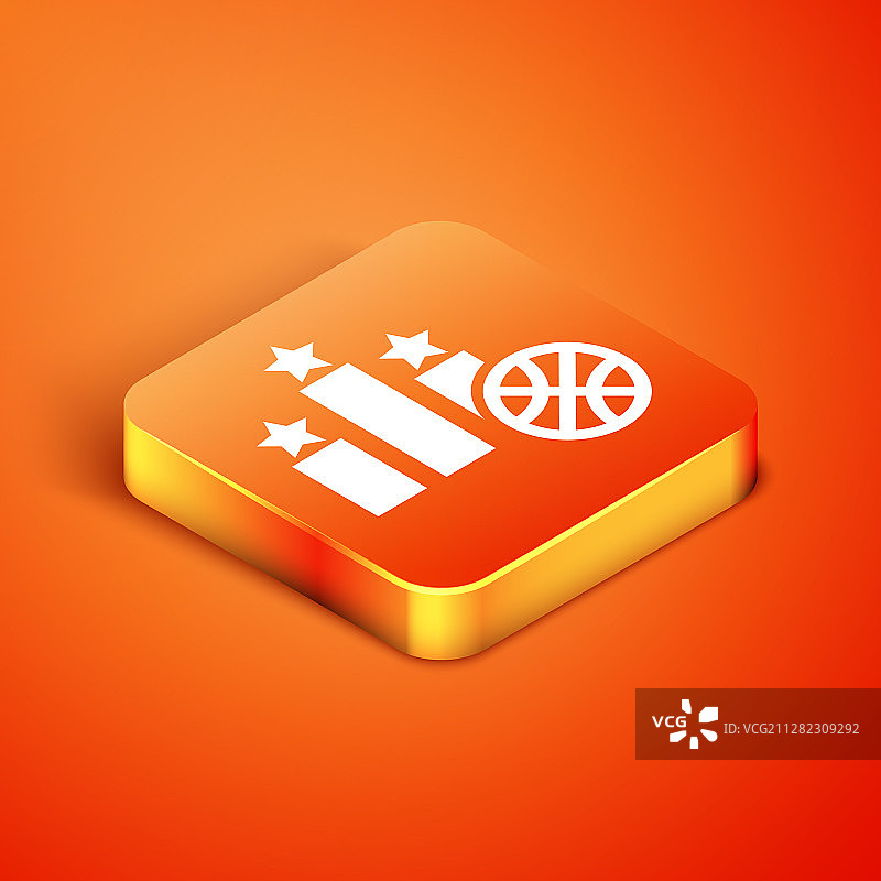 2.5D篮球与体育颁奖台图片素材