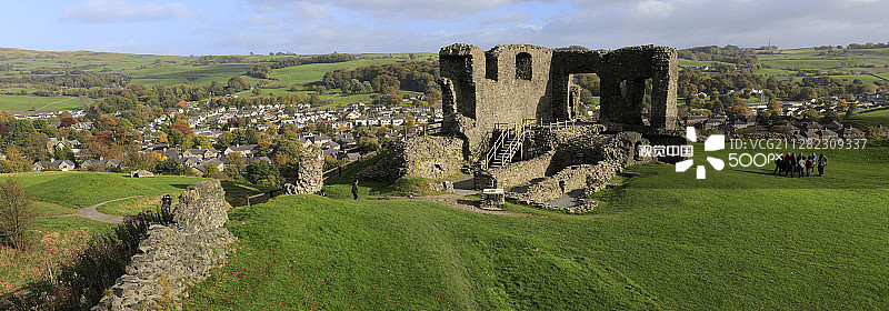 英国坎布里亚郡肯德尔城堡秋色图片素材