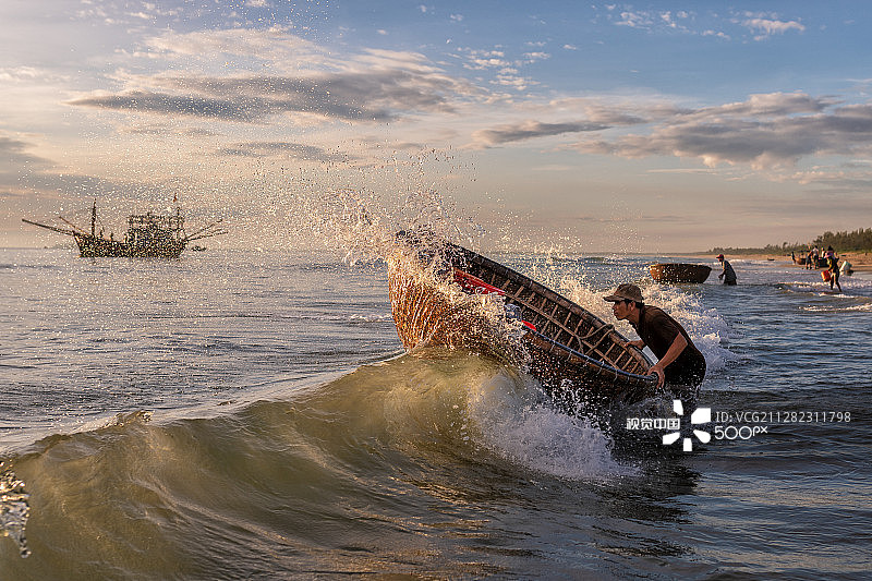 越南会安簸箕船图片素材