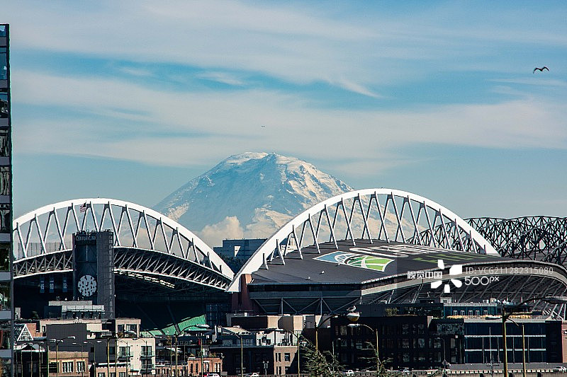 太空针塔周边区域图片素材