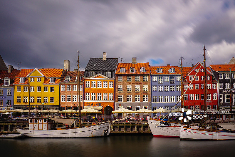 新港：哥本哈根一个色彩缤纷的旅游目的地图片素材