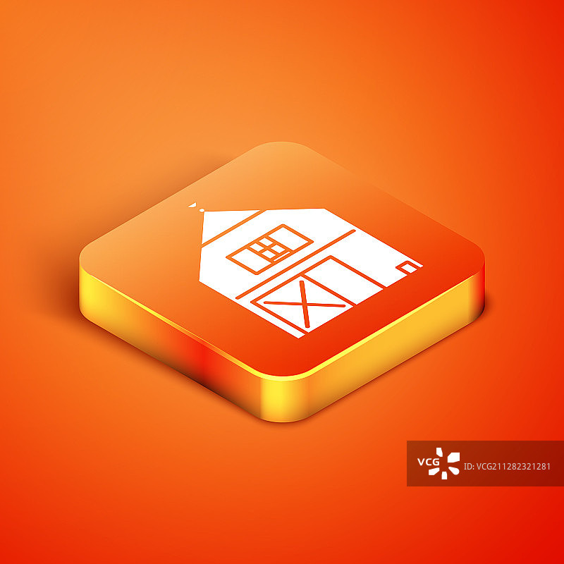 2.5D农舍概念图标图片素材