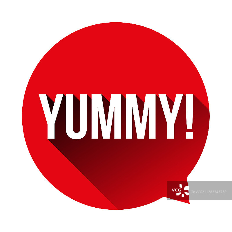 美味的红色对话气泡标志图片素材
