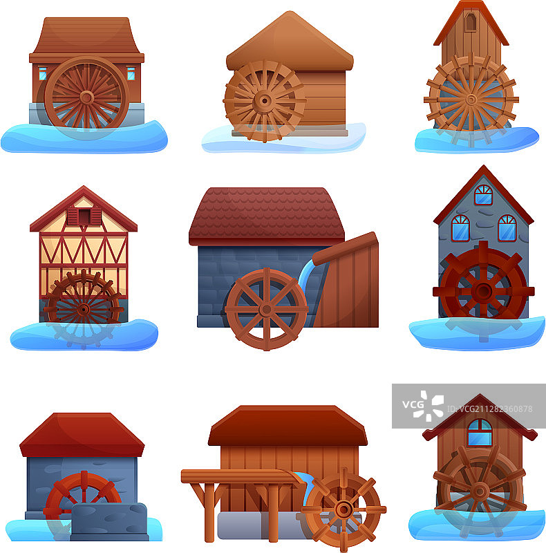 水磨图标卡通风格图片素材