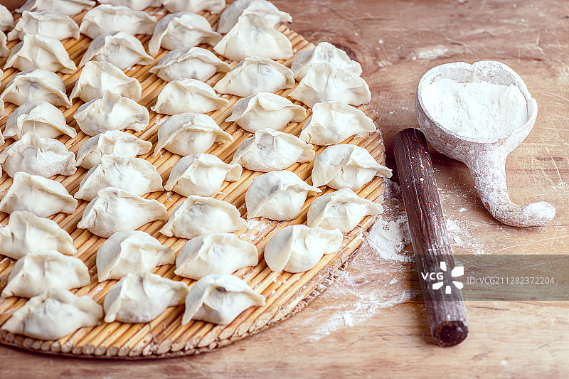 静物手工饺子图片素材