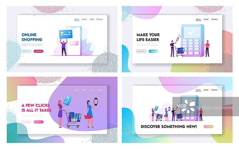 手机和银行卡支付网站图片素材