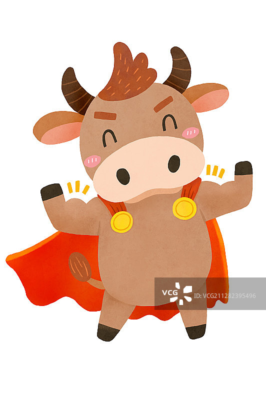 强壮的卡通牛图片素材