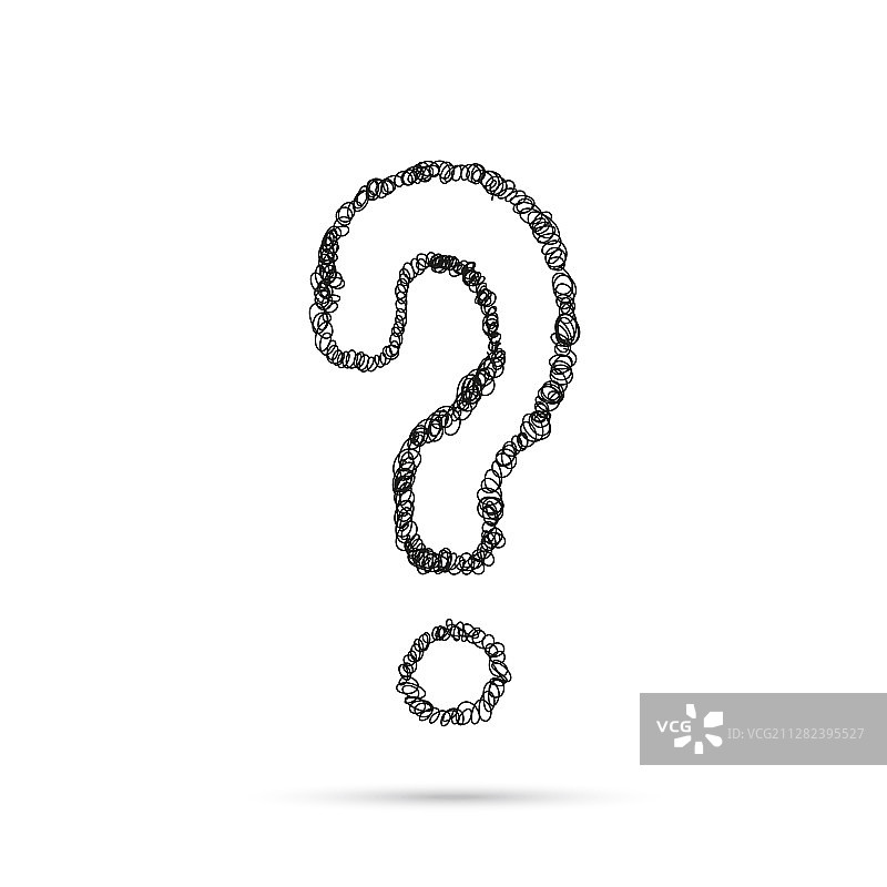 手绘问号图片素材