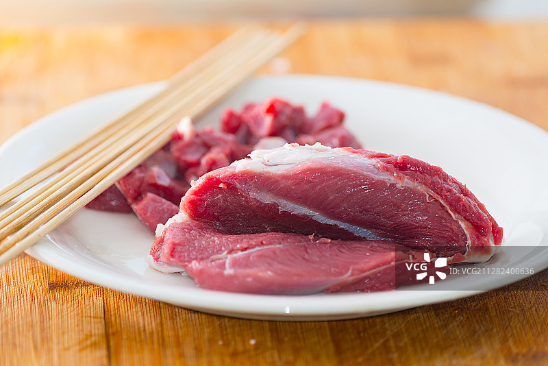 一块鲜瘦猪肉图片素材