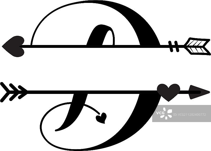 字母D爱心组合Logo图片素材