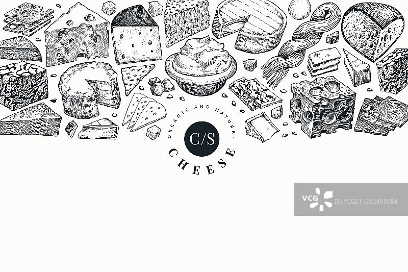 手绘奶酪设计模板图片素材