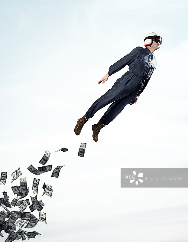 飞翔的金钱图片素材