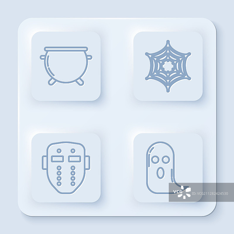 万圣节女巫大锅蜘蛛网图片素材