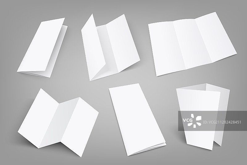 空白三折宣传单封面灰色图片素材