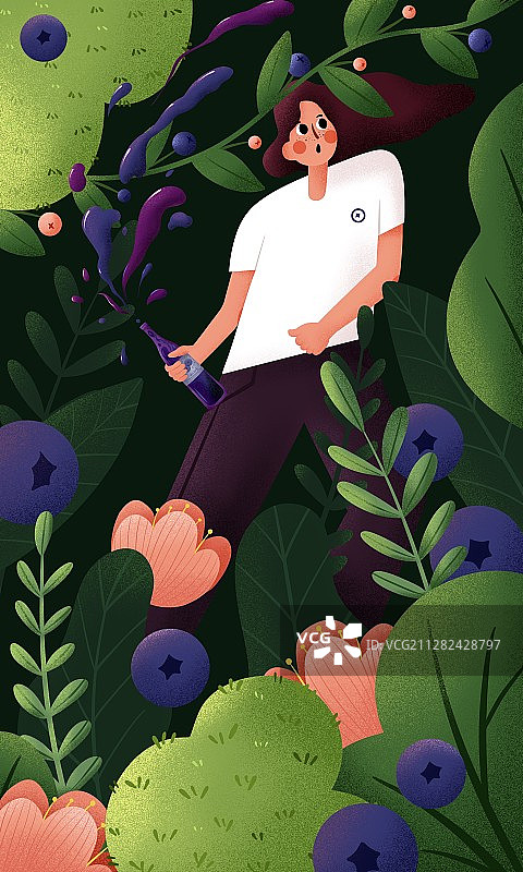 夏日蓝莓派对图片素材