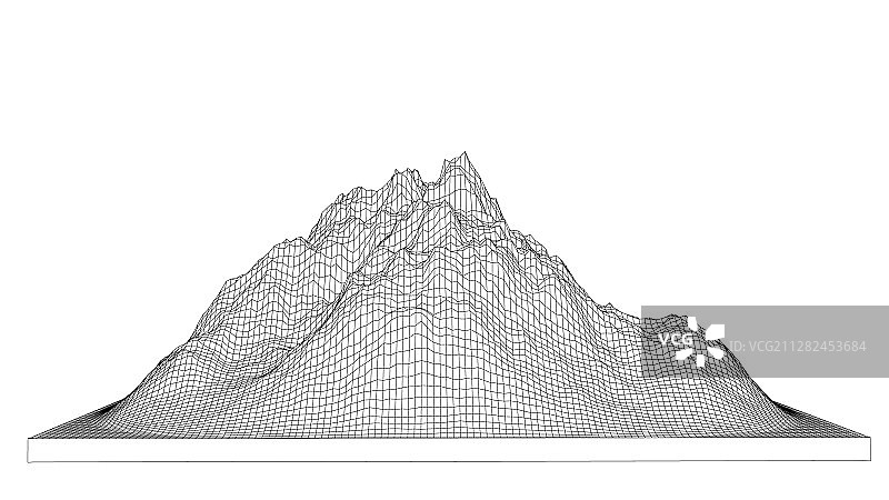 山脉造型的曲线图片素材