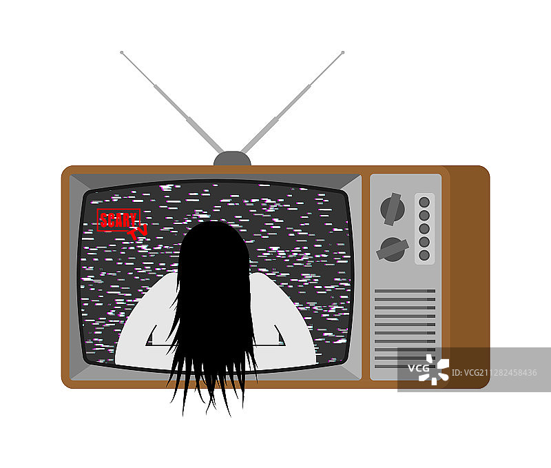 恐怖电视万圣节新闻旧电视僵尸图片素材