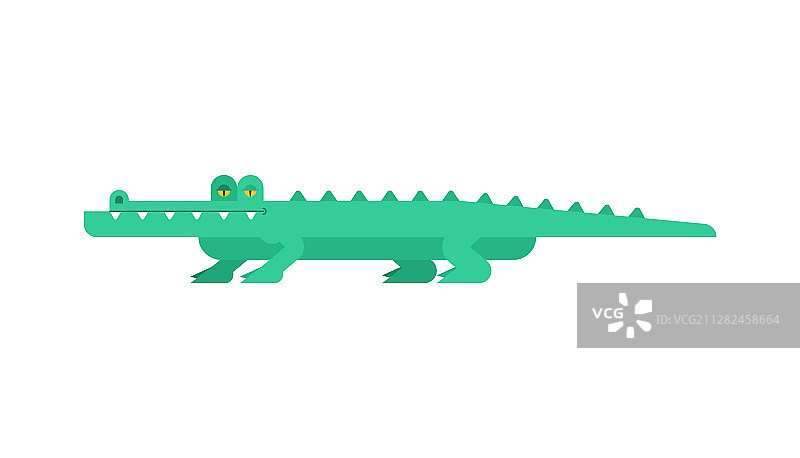 鳄鱼卡通形象，绿色鳄鱼爬行动物图片素材