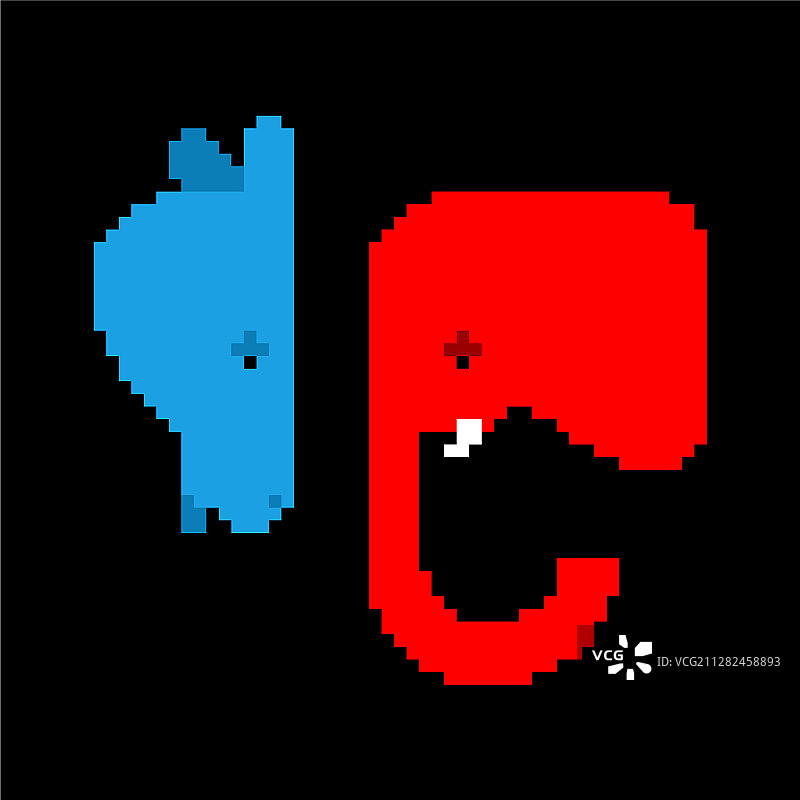 大象和驴图标：民主党与共和党图片素材