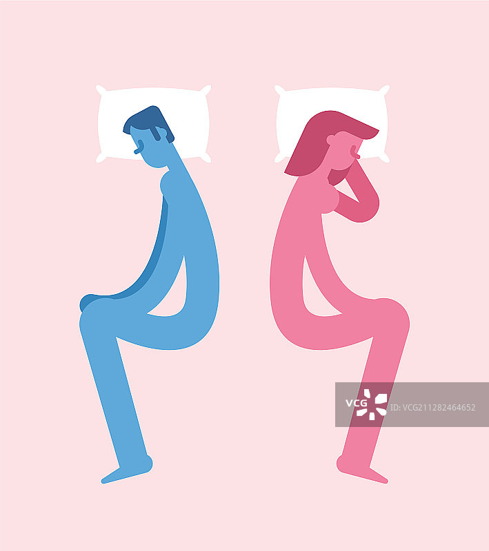 争吵后入睡的情侣图片素材