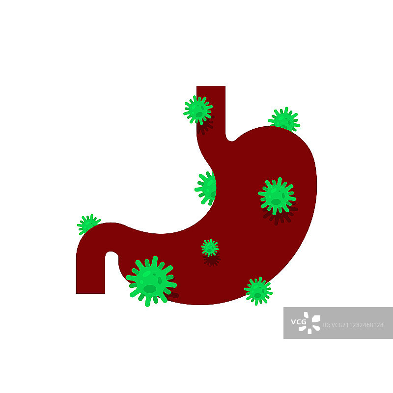 生病的胃部不适内脏图片素材